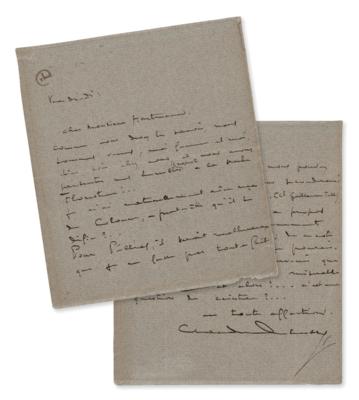 Lot #559 Claude Debussy Autograph Letter Signed on