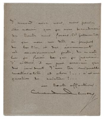 Lot #559 Claude Debussy Autograph Letter Signed on Pelléas et Mélisande - Image 3