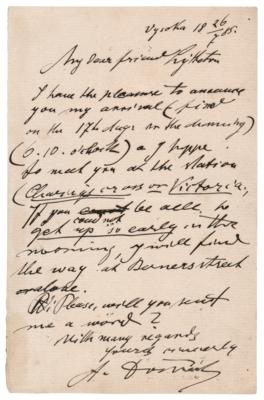 Lot #560 Antonin Dvorak Autograph Letter Signed