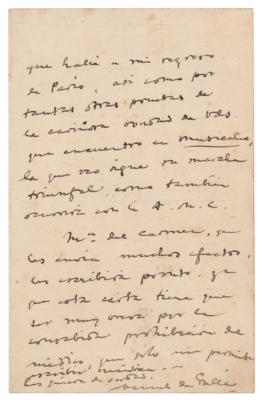 Lot #591 Manuel de Falla Autograph Letter Signed - Image 2