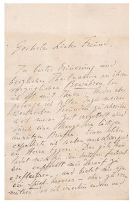 Lot #561 Franz Liszt Autograph Letter Signed: "Concert journeys are quite absurd for me" - Image 2