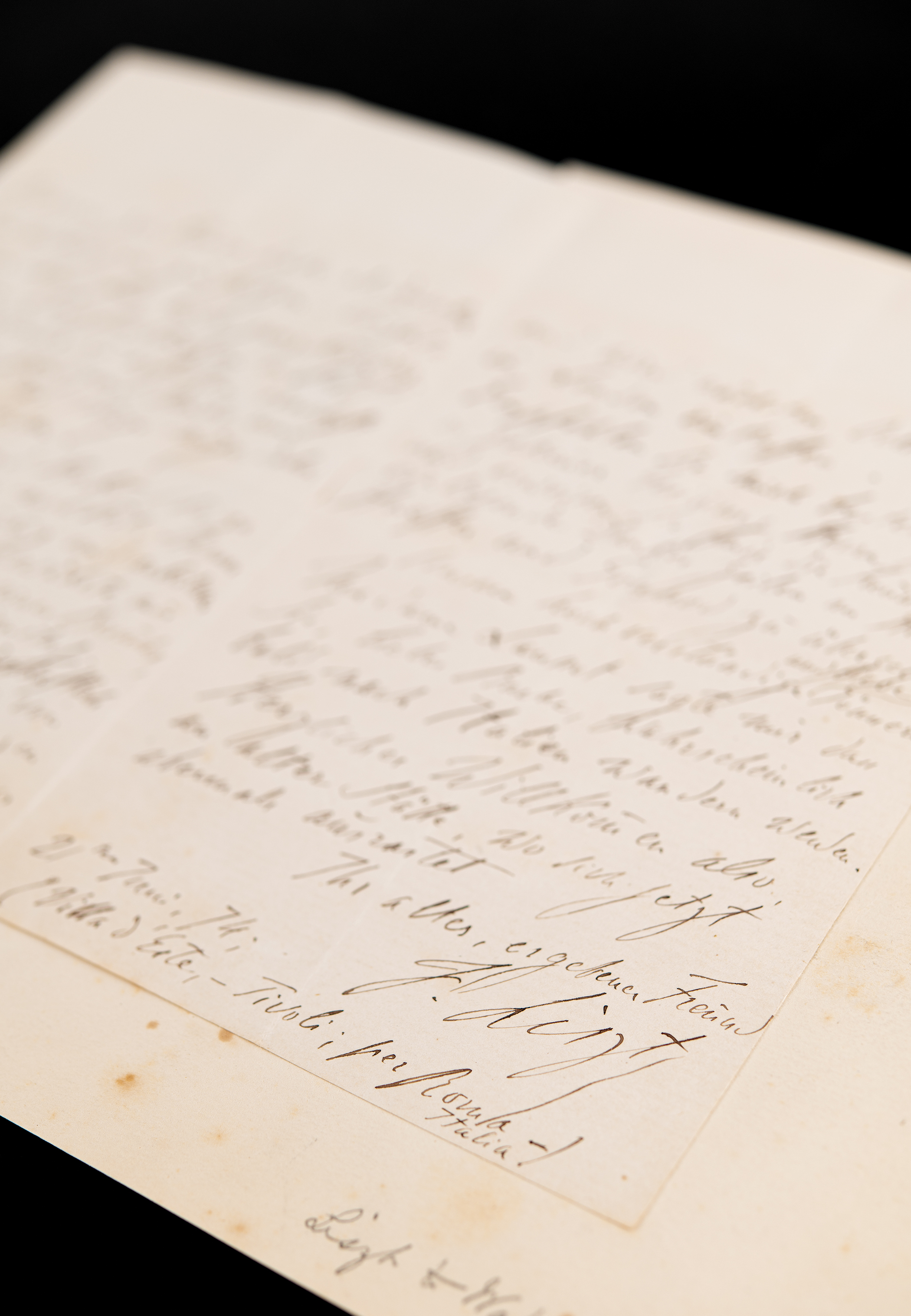 Lot #561 Franz Liszt Autograph Letter Signed: "Concert journeys are quite absurd for me" - Image 1