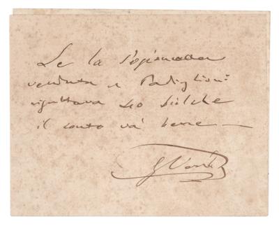 Lot #608 Giuseppe Verdi Autograph Letter Signed - Image 1