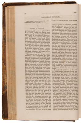 Lot #545 Henry D. Thoreau: First Appearance of 'An Excursion to Canada' in Putnam's Monthly - Image 3