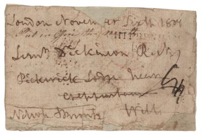 Lot #367 Horatio Nelson Hand-Addressed and Signed Free Frank - Image 1