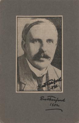 Lot #335 Ernest Rutherford Twice-Signed Portrait - Image 1