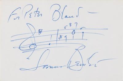 Lot #555 Leonard Bernstein Autograph Musical