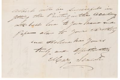 Lot #207 Mary Seacole Exceedingly Rare Autograph Letter Signed on Albert Challan's Portrait: "I hope Albert will be successful in getting the Painting in the Academy" - Image 3