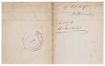 Lot #215 Isambard Kingdom Brunel Autograph Letter Signed - Image 3