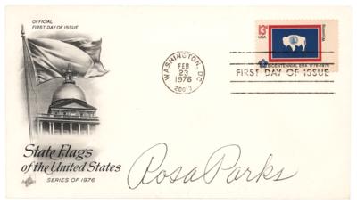 Lot #319 Rosa Parks Signed First Day Cover - Image 1