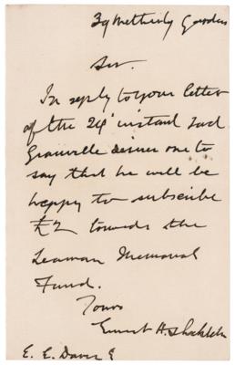 Lot #338 Ernest Shackleton Autograph Letter Signed