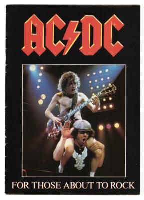 Lot #635 AC/DC Signed 1982 'For Those About to Rock' Tour Program - Image 1