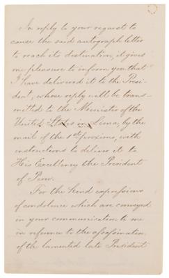 Lot #173 William Seward Letter Signed on the Assassination of President Lincoln - Image 3