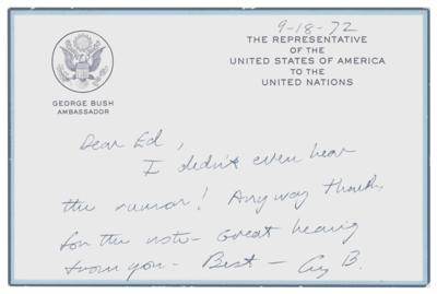 Lot #56 George Bush Autograph Letter Signed - Image 1