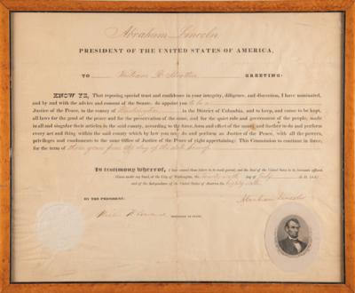 Lot #20 Abraham Lincoln Document Signed as President, with William Seward - Both Targets of Booth's Assassination Conspiracy - Image 3