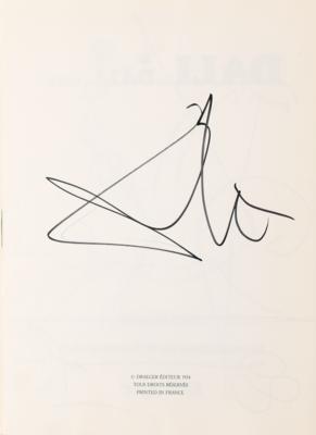 Lot #475 Salvador Dali Twice-Signed Book with Don Quixote Sketch - Image 2