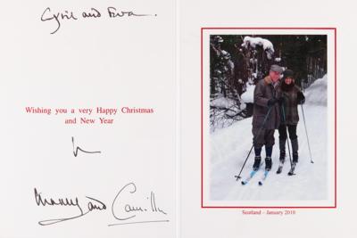 Lot #292 King Charles III and Camilla, Queen Consort Signed Christmas Card (2010) - Image 1