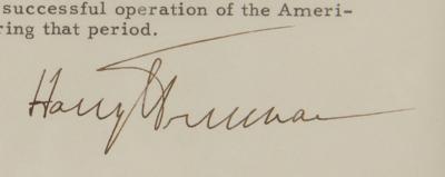 Lot #144 Harry S. Truman Document Signed as President, Presenting the Medal for Merit to Basil O'Connor, the President of the American National Red Cross - Image 3