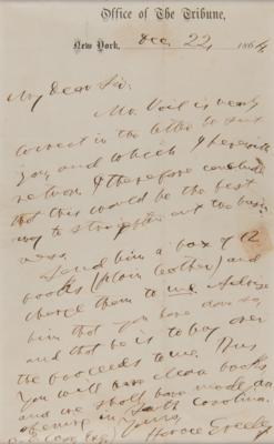 Lot #278 Horace Greeley War-Dated Autograph Letter Signed - Image 2