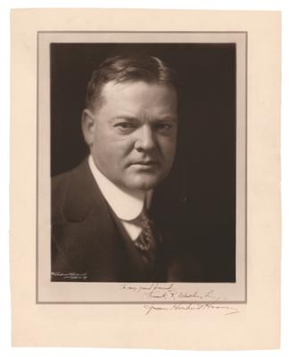 Lot #92 Herbert Hoover Signed Photograph by Underwood & Underwood - Image 1