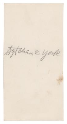 Lot #392 Sgt. Alvin C. York Signature - Image 1