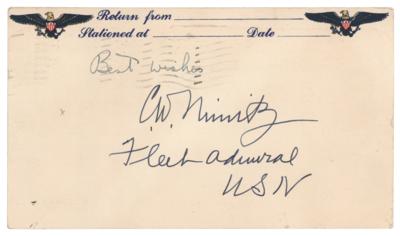 Lot #383 Chester Nimitz Signature - Image 1