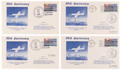 Lot #401 Chuck Yeager (4) Signed Commemorative