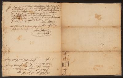 Lot #4 John Adams Twice-Signed Legal Document (1773) - Image 2