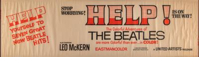 Lot #572 Beatles Original HELP! Banner Poster - Nearly 7-Feet Long - Image 1