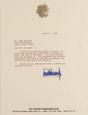 Lot #154 Donald Trump Typed Letter Signed on The Art of the Deal - Image 2