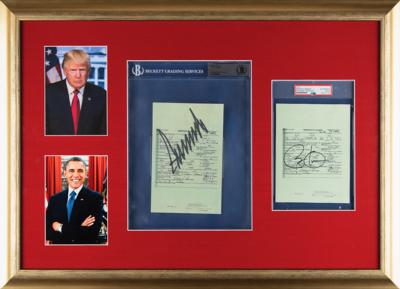 Lot #45 Barack Obama and Donald Trump (2) Signed Mock Birth Certificates - Image 1