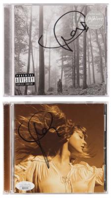 Lot #687 Taylor Swift (5) CDs - Cover-Signed Fearless (Taylor's Version) and Folklore, and (3) Sealed Midnights Special Editions with 'Hand Signed' Photographs - Image 1