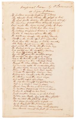 Lot #221 Edward Jenner Handwritten Poem - '40 Signs of Rain' - Image 1