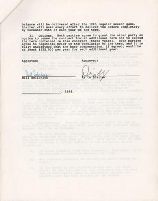 Lot #773 Bill Belichick Signed Contract with Starter as Cleveland Browns Head Coach - Image 1