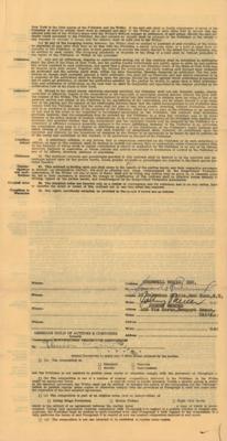 Lot #622 Johnny Mercer Document Signed - Image 1