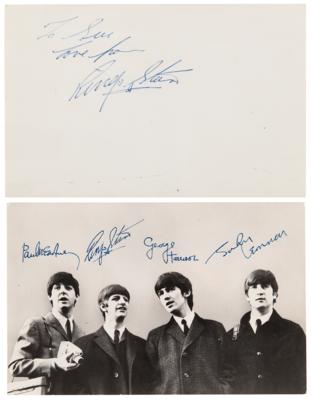 Lot #638 Beatles: Ringo Starr Signed Promotional Card - Image 1