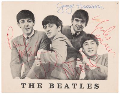 Lot #569 Beatles Signed Promotional Card with Jimmie Nichols - Obtained in Hong Kong on June 9, 1964 - Image 2