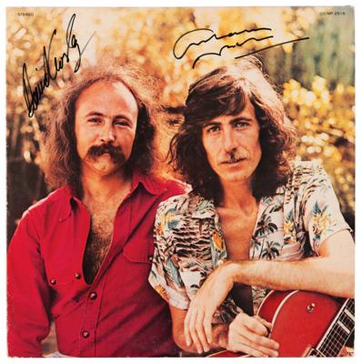 Lot #646 David Crosby and Graham Nash Signed Album - Wind on the Water - Image 1