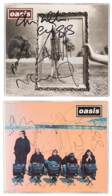 Lot #661 Oasis (2) Signed CD Singles - 'Wonderwall' and 'Roll with It' - Image 1