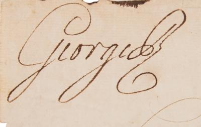 Lot #294 King George III Document Signed - Image 2