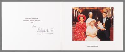 Lot #266 Elizabeth, Queen Mother Signed Christmas Card (1990) - Image 1