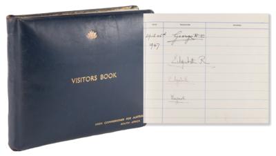 Lot #193 Queen Elizabeth II and Family Signed 1947 Visitors Book - Image 1