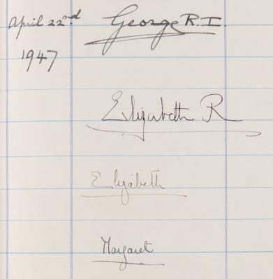 Lot #193 Queen Elizabeth II and Family Signed 1947 Visitors Book - Image 2