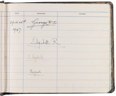 Lot #193 Queen Elizabeth II and Family Signed 1947 Visitors Book - Image 4