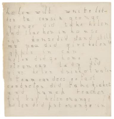 Lot #203 Helen Keller Autograph Letter Signed (Early, c. 1887) - Image 1