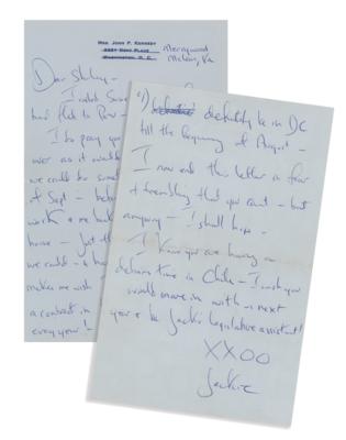 Lot #35 Jacqueline Kennedy Autograph Letter Signed (1954) - "The Kennedys have rented a house near Cannes for August" - Image 1