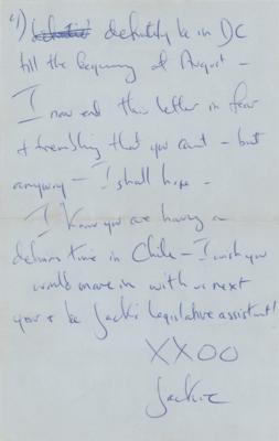 Lot #35 Jacqueline Kennedy Autograph Letter Signed (1954) - "The Kennedys have rented a house near Cannes for August" - Image 5