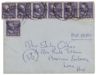 Lot #35 Jacqueline Kennedy Autograph Letter Signed (1954) - "The Kennedys have rented a house near Cannes for August" - Image 6