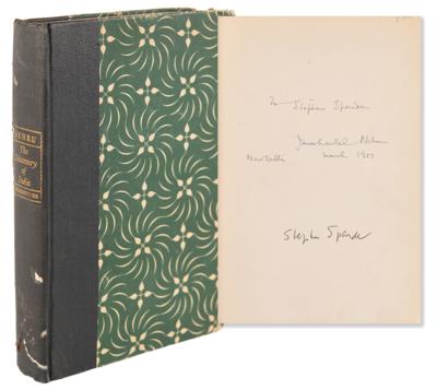 Lot #184 Jawaharlal Nehru Signed Book to Stephen