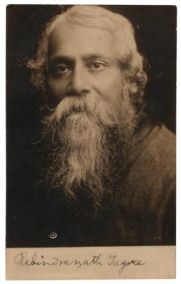 Lot #520 Rabindranath Tagore Signed Photograph